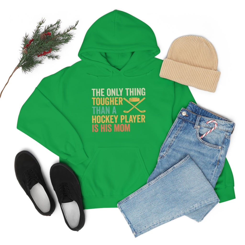 Hockey Mom Gifts: Only Thing Tougher Than a Hockey Player Retro Vintage Unisex Heavy Blend Hooded Sweatshirt