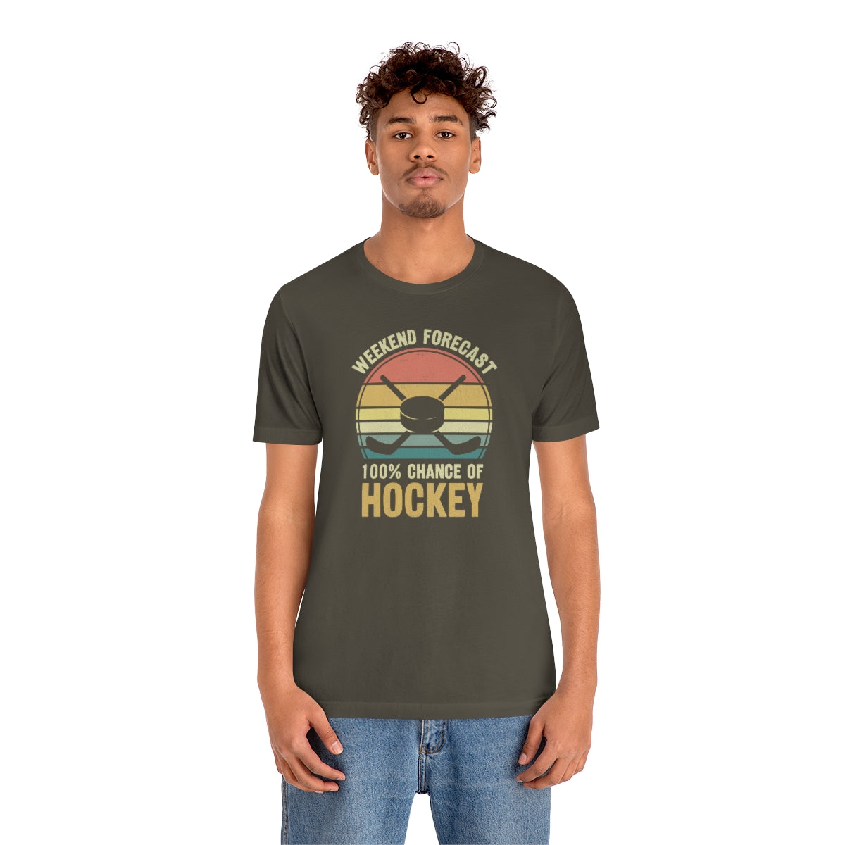 80's Retro Hockey Shirt | Vintage Eighties Hockey Gift For Men, Women & Kids Unisex Jersey Short Sleeve Tee, Hockey Mom, Hockey Dad