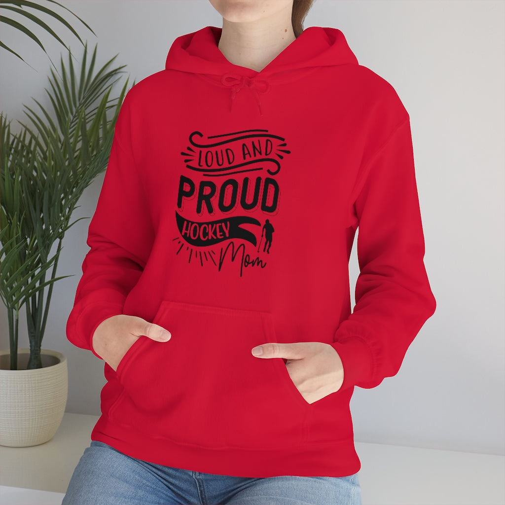 Loud and Proud Hockey Mom Gifts: Only Thing Tougher Than a Hockey Player Retro Vintage Unisex Heavy Blend Hooded Sweatshirt