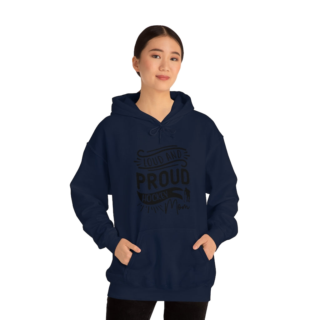 Loud and Proud Hockey Mom Gifts: Only Thing Tougher Than a Hockey Player Retro Vintage Unisex Heavy Blend Hooded Sweatshirt