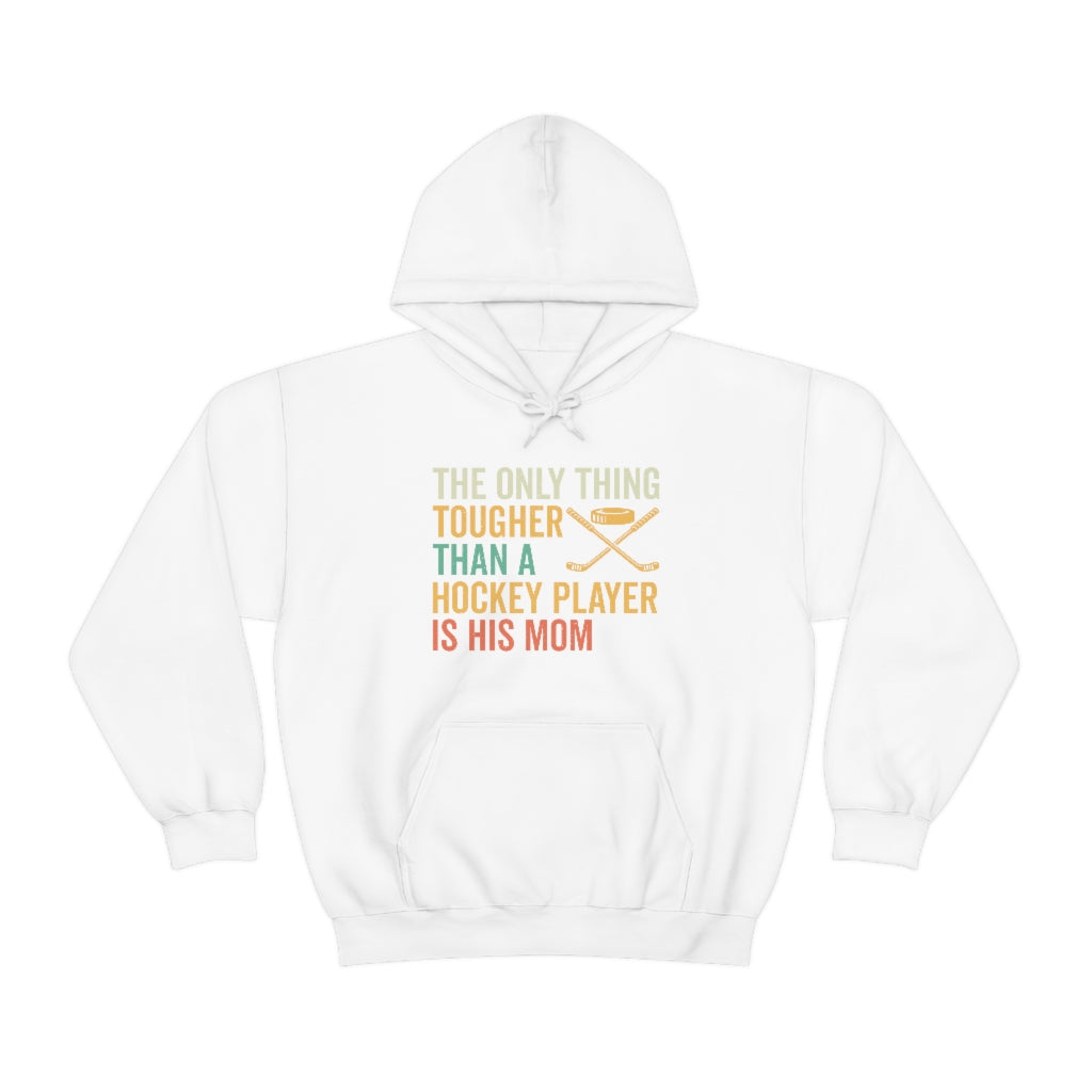 Hockey Mom Gifts: Only Thing Tougher Than a Hockey Player Retro Vintage Unisex Heavy Blend Hooded Sweatshirt