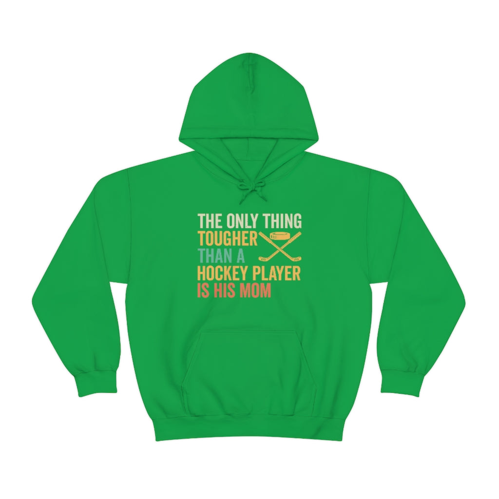 Hockey Mom Gifts: Only Thing Tougher Than a Hockey Player Retro Vintage Unisex Heavy Blend Hooded Sweatshirt