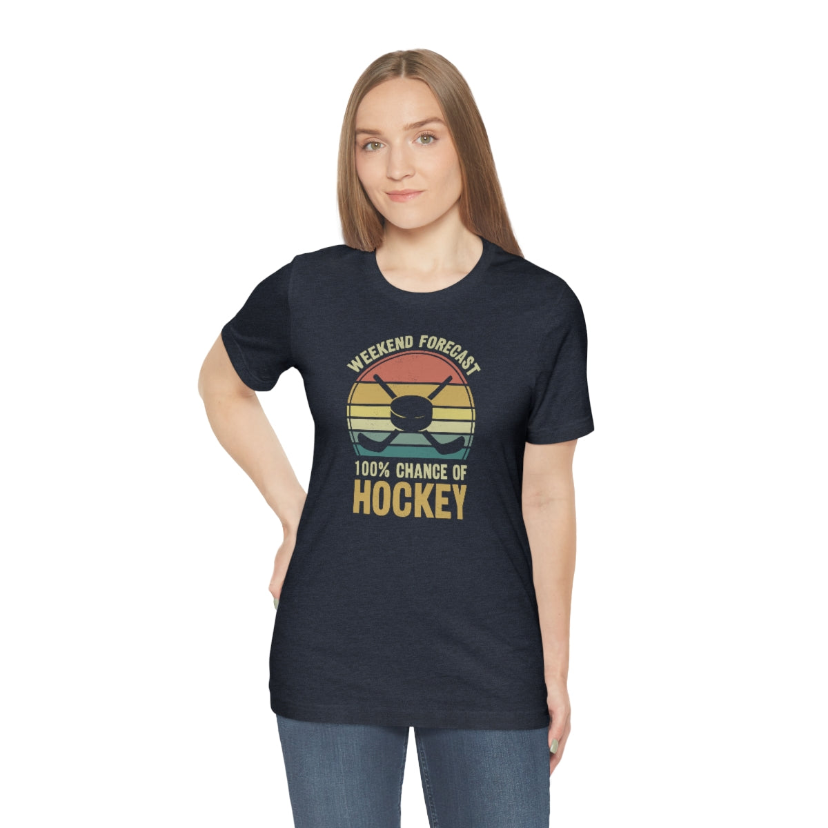 80's Retro Hockey Shirt | Vintage Eighties Hockey Gift For Men, Women & Kids Unisex Jersey Short Sleeve Tee, Hockey Mom, Hockey Dad