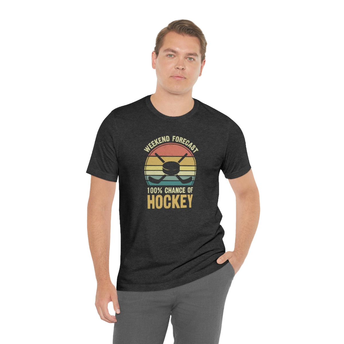 80's Retro Hockey Shirt | Vintage Eighties Hockey Gift For Men, Women & Kids Unisex Jersey Short Sleeve Tee, Hockey Mom, Hockey Dad