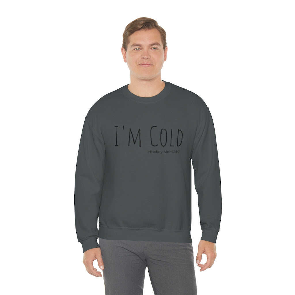 I'm Cold Hockey Mom 24:7 Funny Sweatshirt, Hockey Sweatshirt, Vintage, Women's Hockey Sweatshirt, Sports, Beer, Tailgating, Wine, NHL