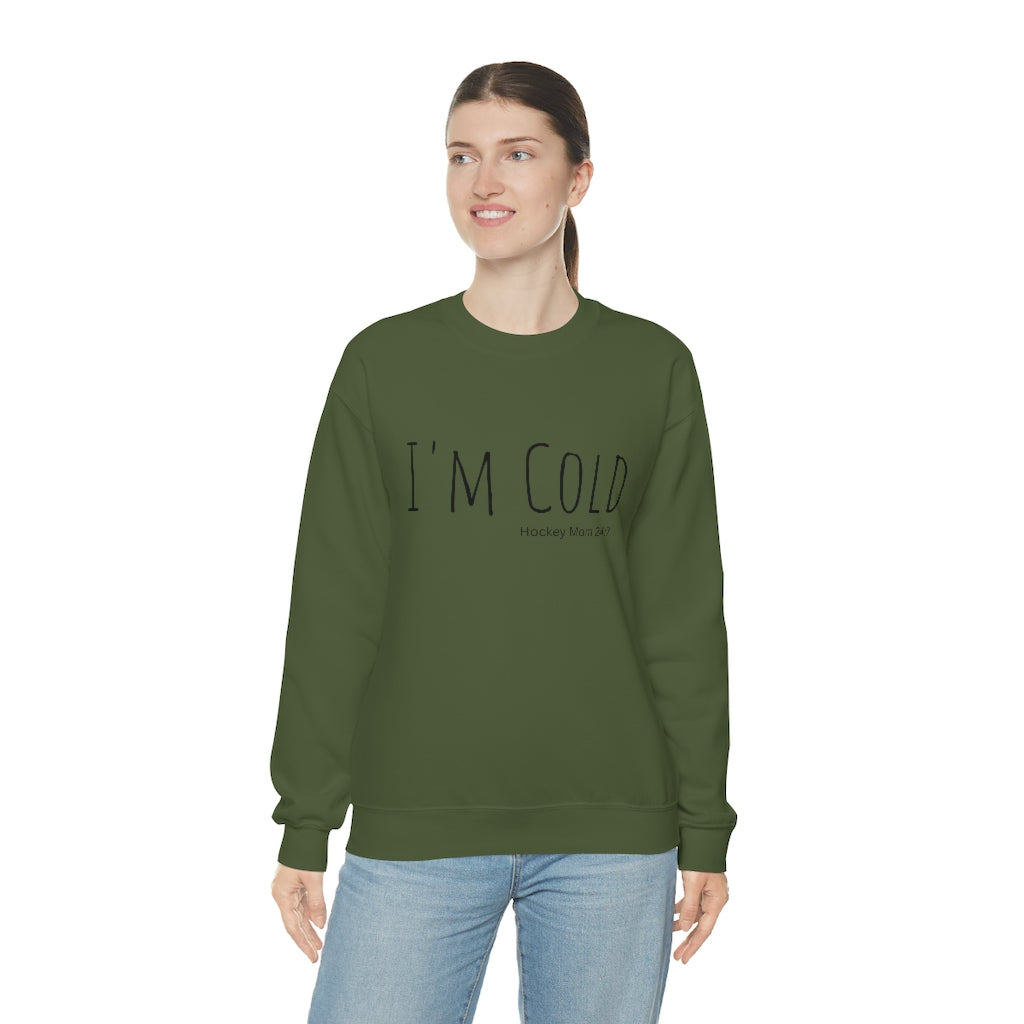 I'm Cold Hockey Mom 24:7 Funny Sweatshirt, Hockey Sweatshirt, Vintage, Women's Hockey Sweatshirt, Sports, Beer, Tailgating, Wine, NHL