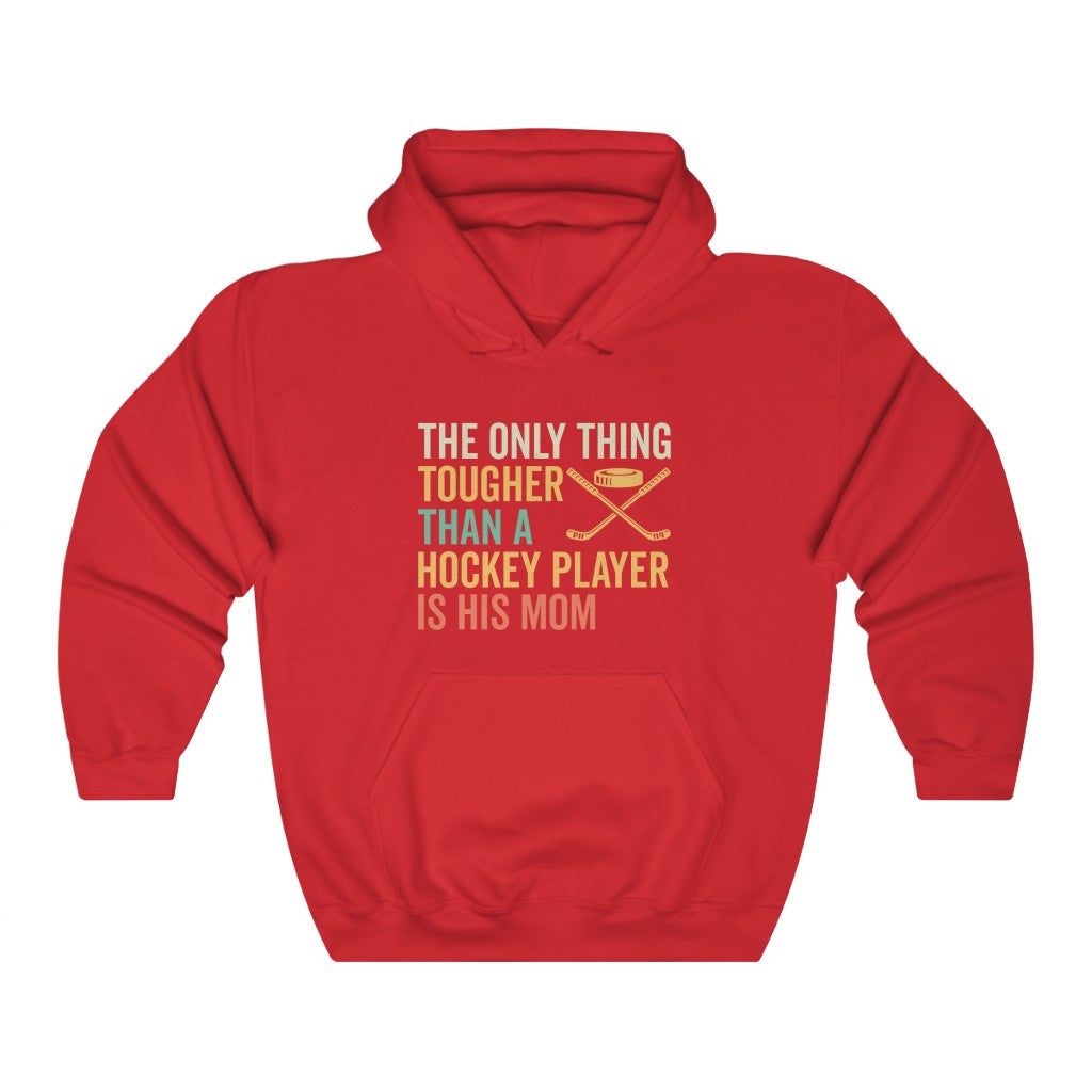 Hockey Mom Gifts: Only Thing Tougher Than a Hockey Player Retro Vintage Unisex Heavy Blend Hooded Sweatshirt