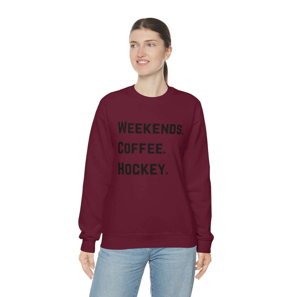 Weekends Coffee Hockey Mom Shirt, Hockey Sweatshirt, Vintage, Women's Hockey Sweatshirt, Sports, Beer, Tailgating, Wine, NHL