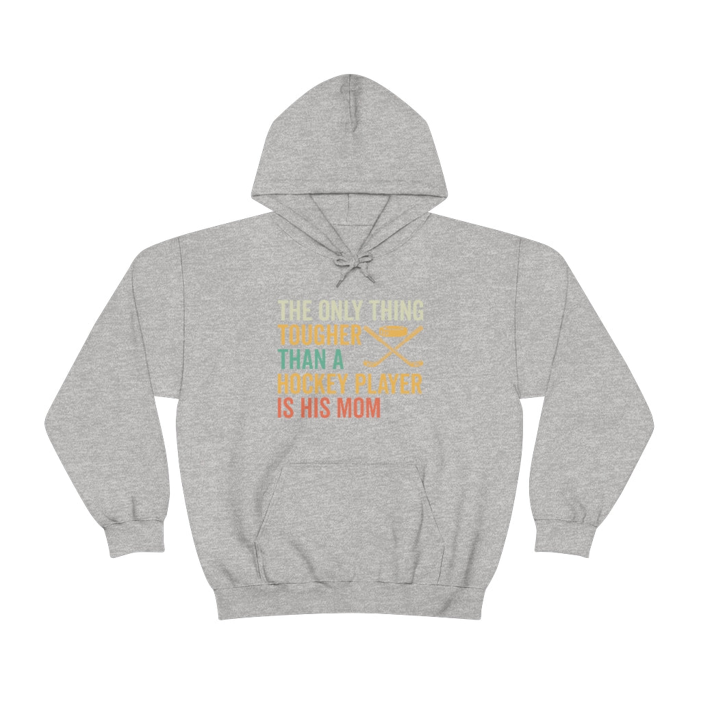 Hockey Mom Gifts: Only Thing Tougher Than a Hockey Player Retro Vintage Unisex Heavy Blend Hooded Sweatshirt