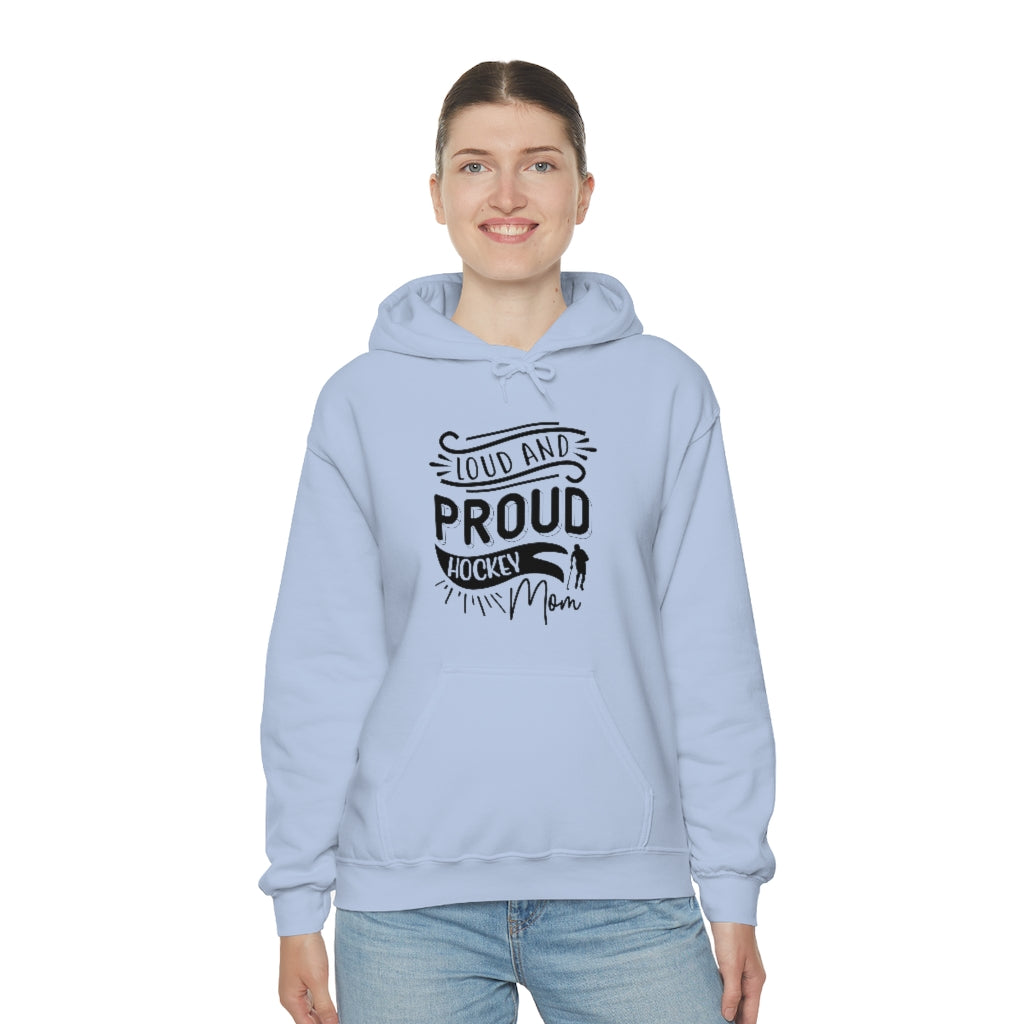 Loud and Proud Hockey Mom Gifts: Only Thing Tougher Than a Hockey Player Retro Vintage Unisex Heavy Blend Hooded Sweatshirt