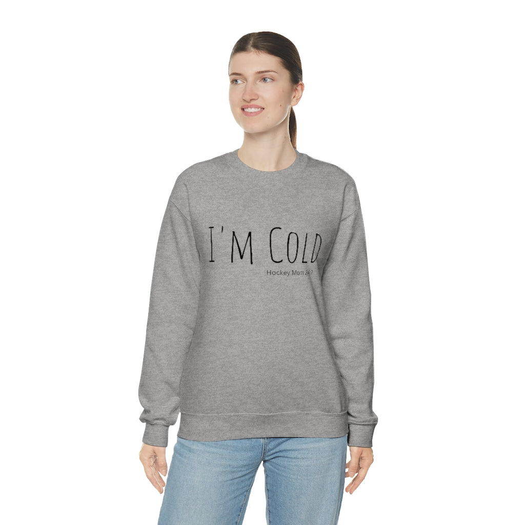 I'm Cold Hockey Mom 24:7 Funny Sweatshirt, Hockey Sweatshirt, Vintage, Women's Hockey Sweatshirt, Sports, Beer, Tailgating, Wine, NHL