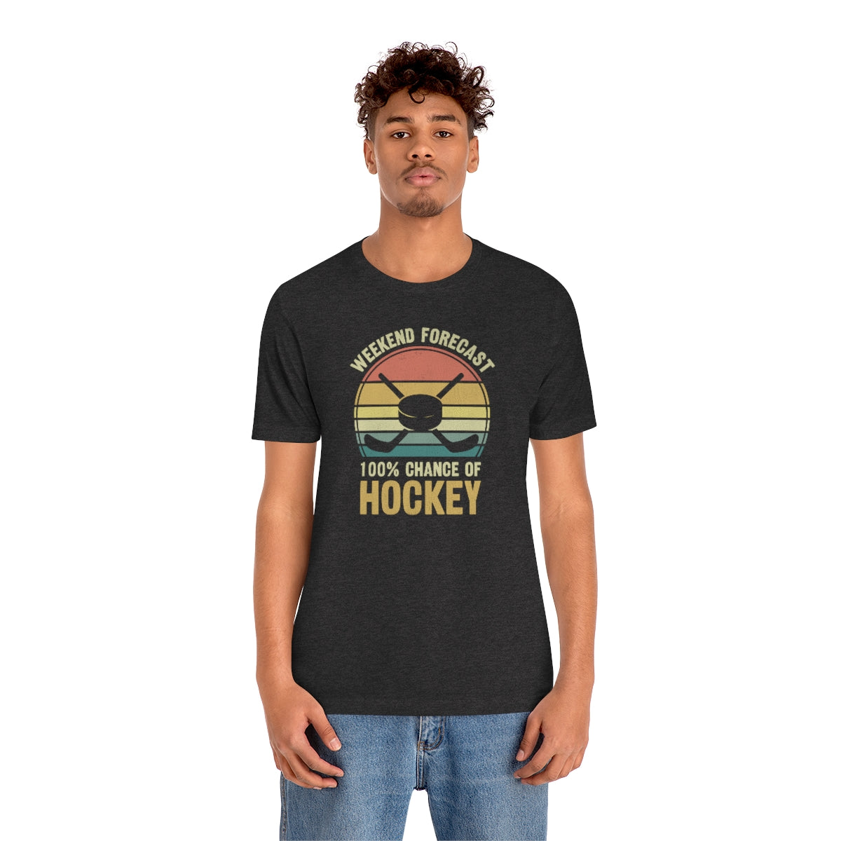 80's Retro Hockey Shirt | Vintage Eighties Hockey Gift For Men, Women & Kids Unisex Jersey Short Sleeve Tee, Hockey Mom, Hockey Dad