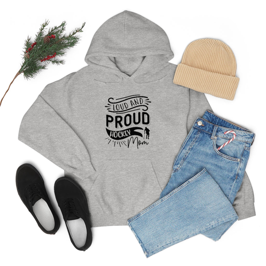 Loud and Proud Hockey Mom Gifts: Only Thing Tougher Than a Hockey Player Retro Vintage Unisex Heavy Blend Hooded Sweatshirt