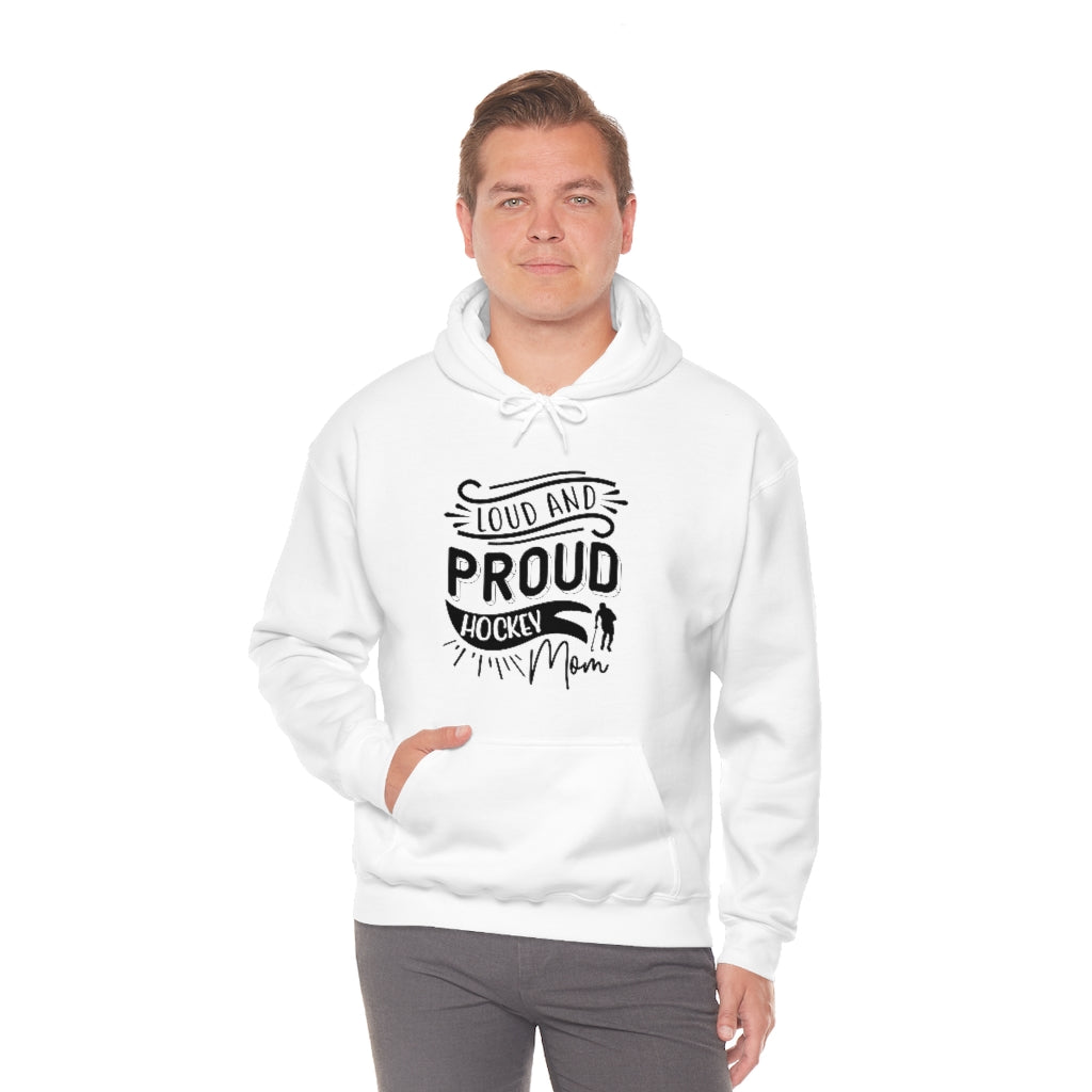 Loud and Proud Hockey Mom Gifts: Only Thing Tougher Than a Hockey Player Retro Vintage Unisex Heavy Blend Hooded Sweatshirt