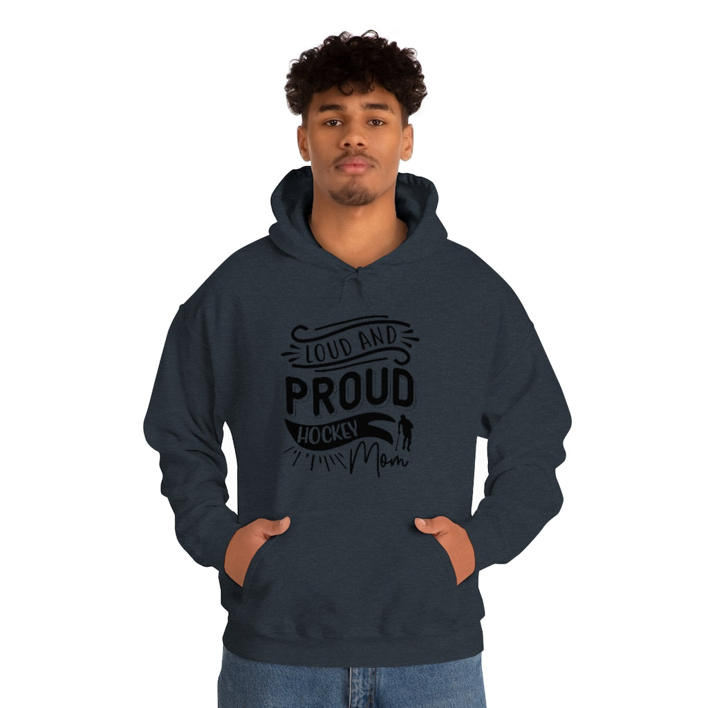 Loud and Proud Hockey Mom Gifts: Only Thing Tougher Than a Hockey Player Retro Vintage Unisex Heavy Blend Hooded Sweatshirt