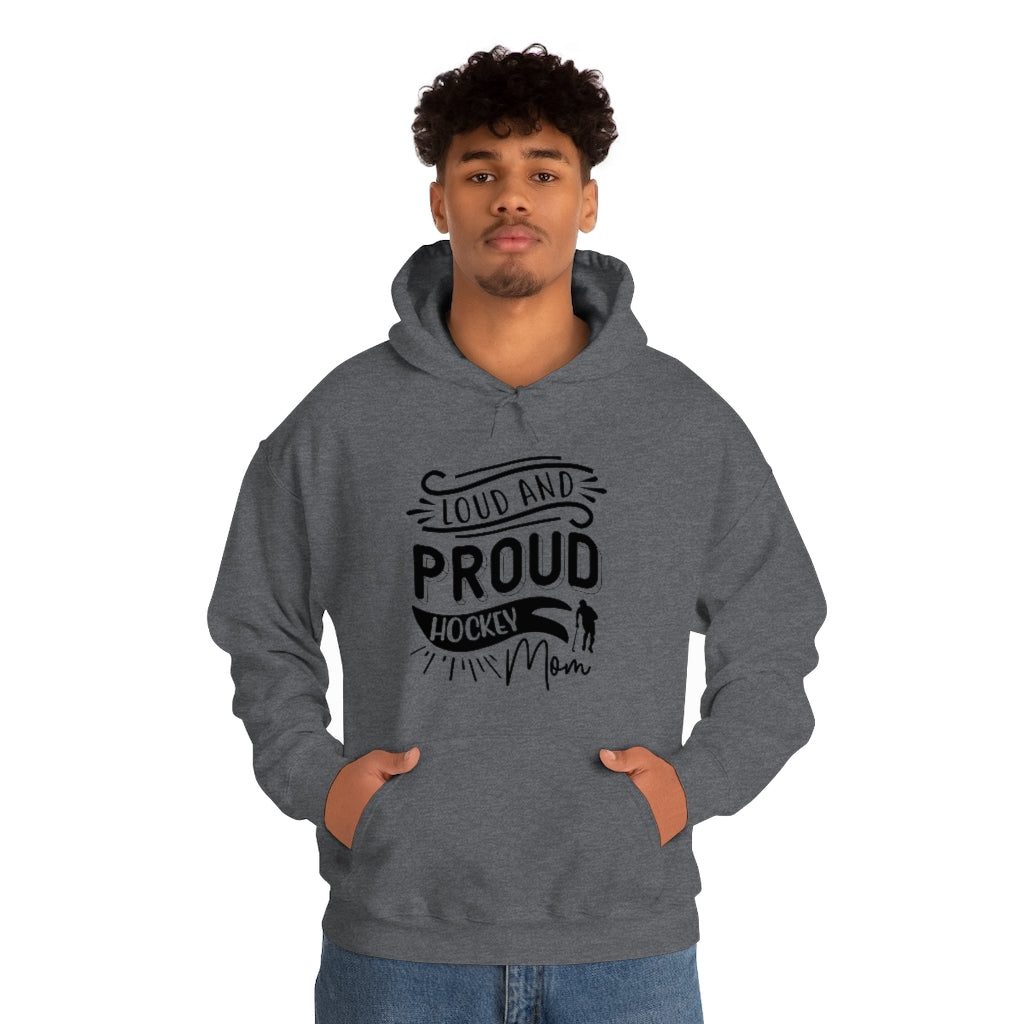 Loud and Proud Hockey Mom Gifts: Only Thing Tougher Than a Hockey Player Retro Vintage Unisex Heavy Blend Hooded Sweatshirt