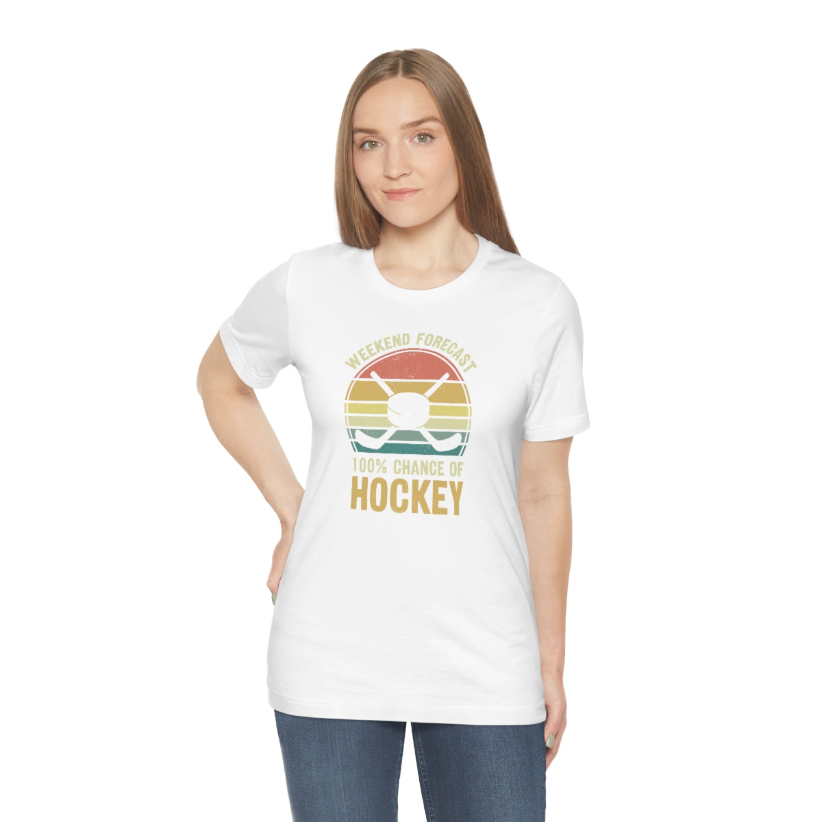 80's Retro Hockey Shirt | Vintage Eighties Hockey Gift For Men, Women & Kids Unisex Jersey Short Sleeve Tee, Hockey Mom, Hockey Dad