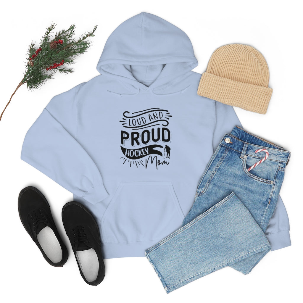 Loud and Proud Hockey Mom Gifts: Only Thing Tougher Than a Hockey Player Retro Vintage Unisex Heavy Blend Hooded Sweatshirt