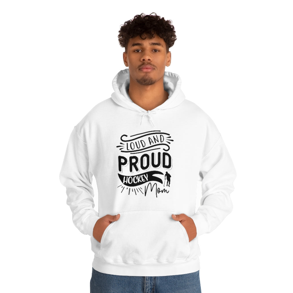 Loud and Proud Hockey Mom Gifts: Only Thing Tougher Than a Hockey Player Retro Vintage Unisex Heavy Blend Hooded Sweatshirt