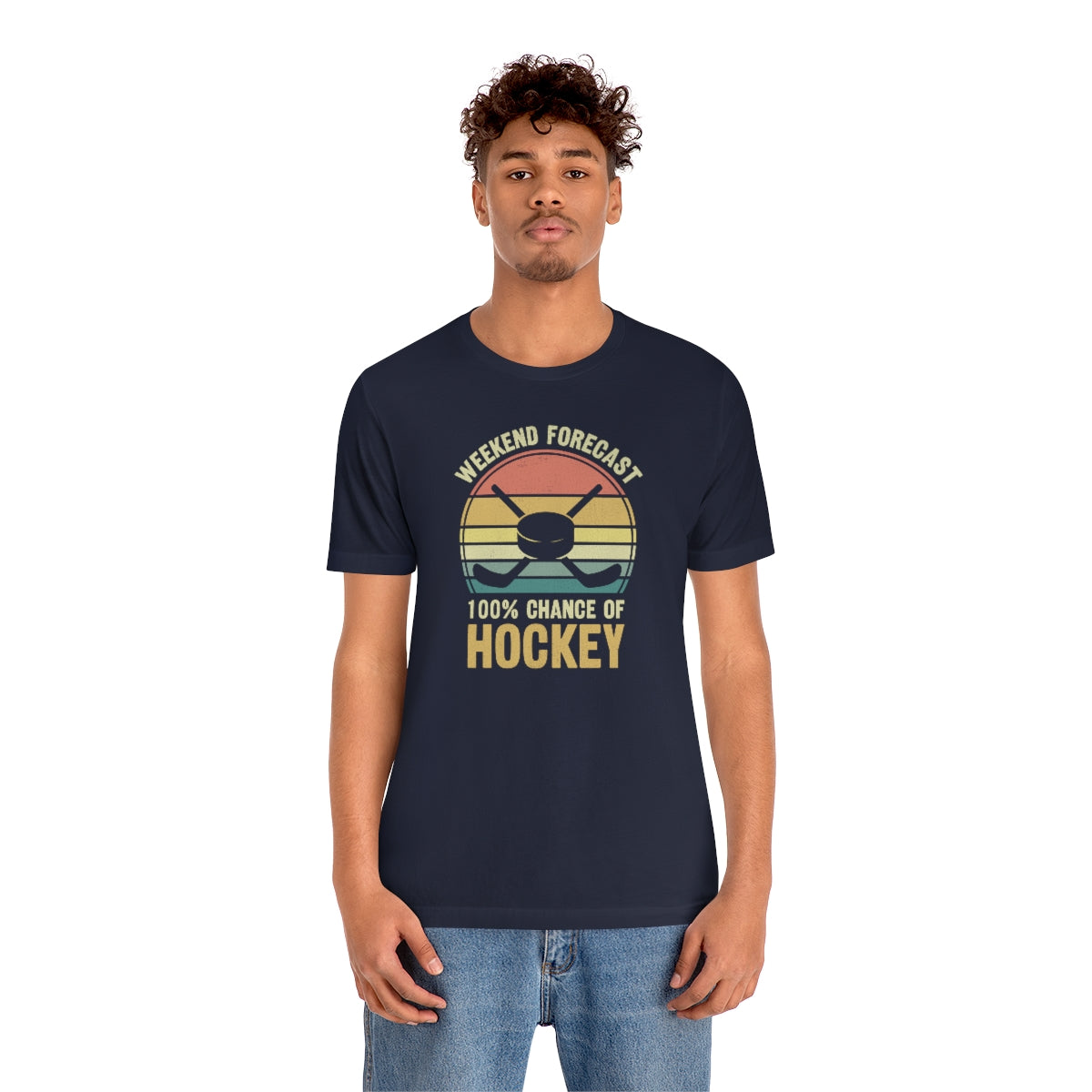 80's Retro Hockey Shirt | Vintage Eighties Hockey Gift For Men, Women & Kids Unisex Jersey Short Sleeve Tee, Hockey Mom, Hockey Dad