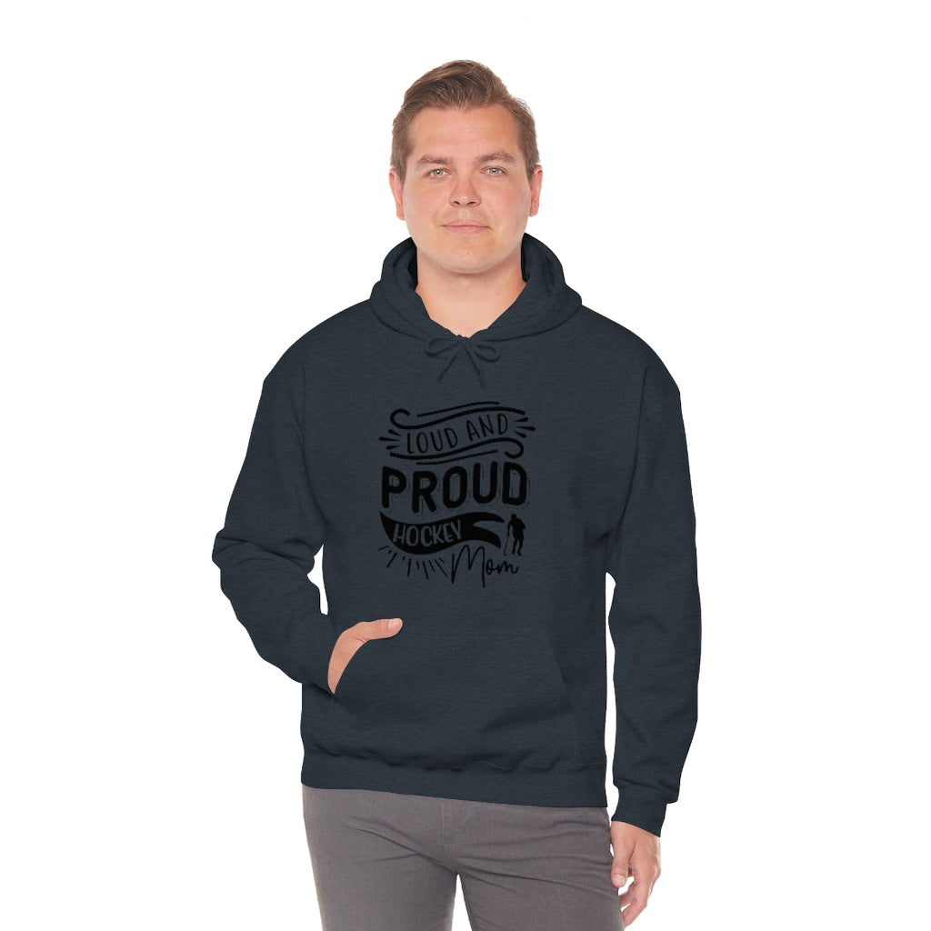 Loud and Proud Hockey Mom Gifts: Only Thing Tougher Than a Hockey Player Retro Vintage Unisex Heavy Blend Hooded Sweatshirt