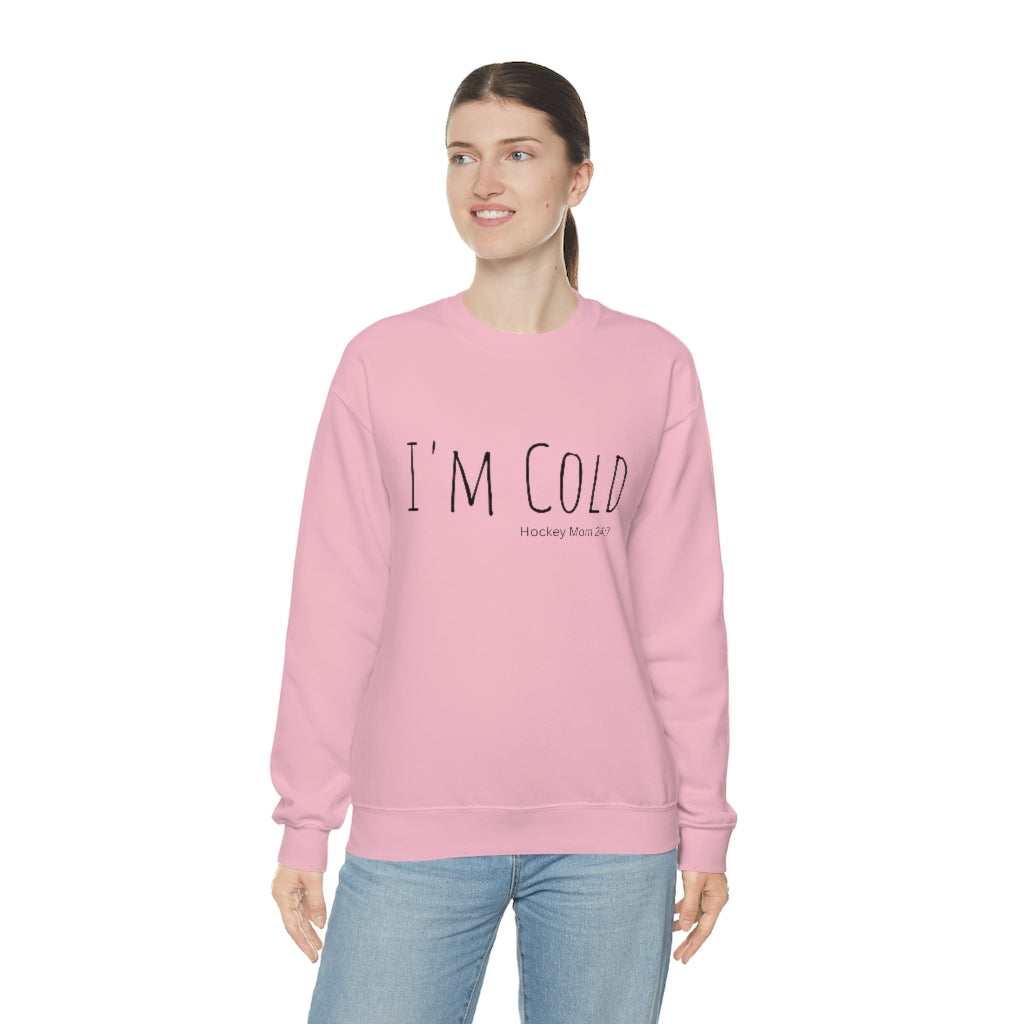 I'm Cold Hockey Mom 24:7 Funny Sweatshirt, Hockey Sweatshirt, Vintage, Women's Hockey Sweatshirt, Sports, Beer, Tailgating, Wine, NHL