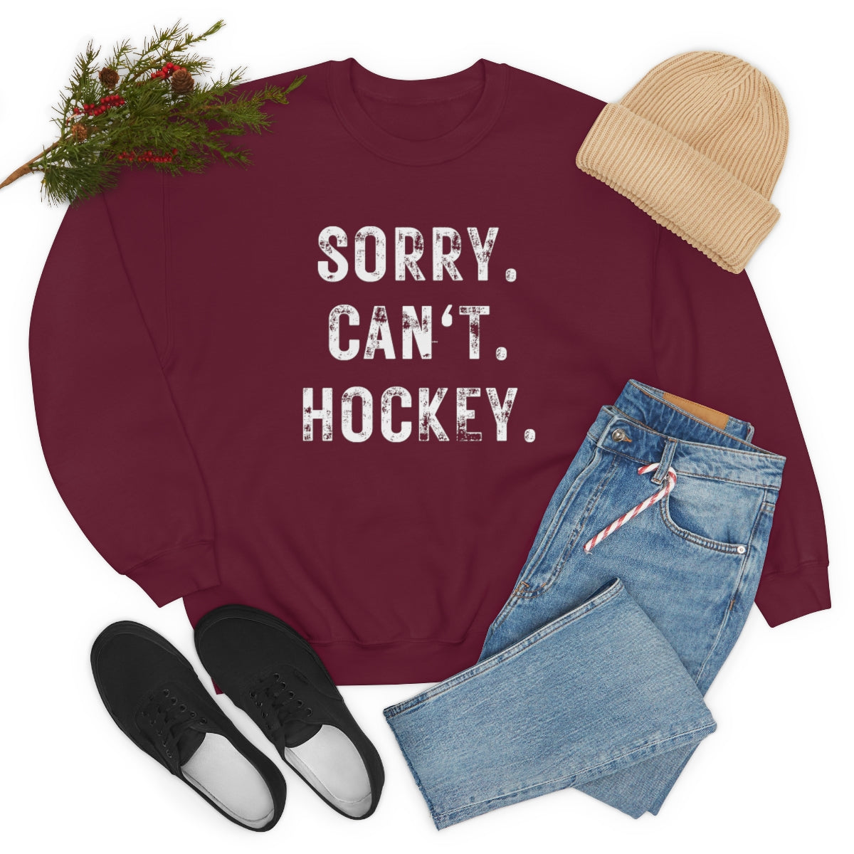 Hockey Season Funny Sweatshirt | Hockey Mom Shirt | Hockey Sweatshirt | Hockey Gifts | Sweaters for Women | Hockey Art