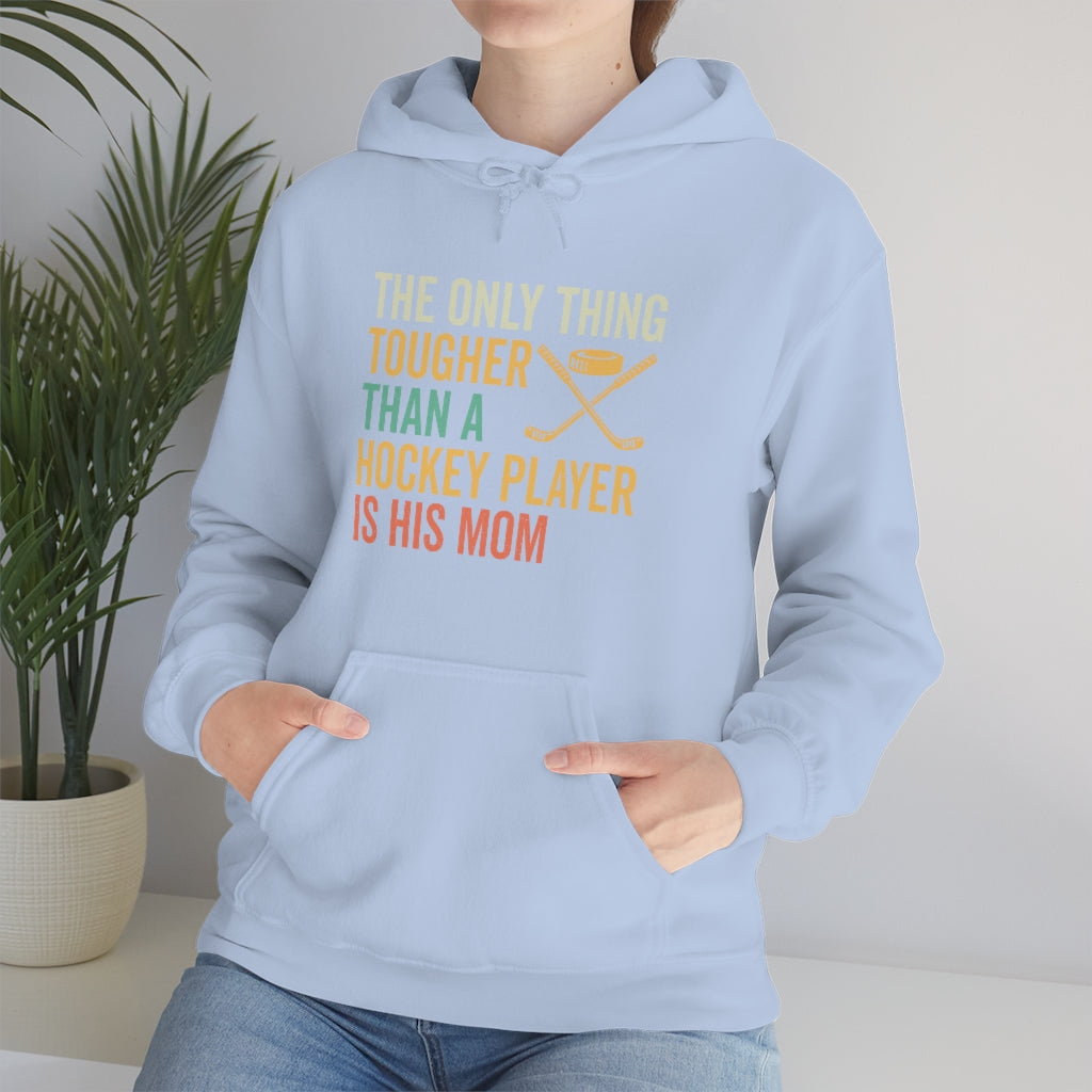 Hockey Mom Gifts: Only Thing Tougher Than a Hockey Player Retro Vintage Unisex Heavy Blend Hooded Sweatshirt