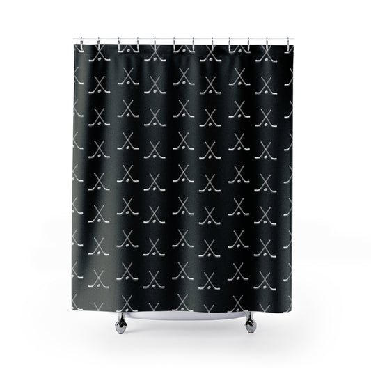 Hockey Lover Hockey Stick Bathroom Shower Curtains