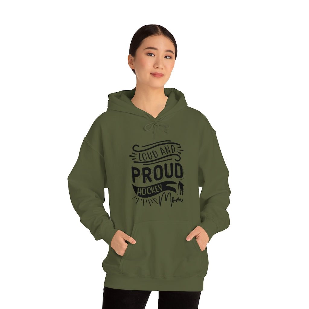 Loud and Proud Hockey Mom Gifts: Only Thing Tougher Than a Hockey Player Retro Vintage Unisex Heavy Blend Hooded Sweatshirt