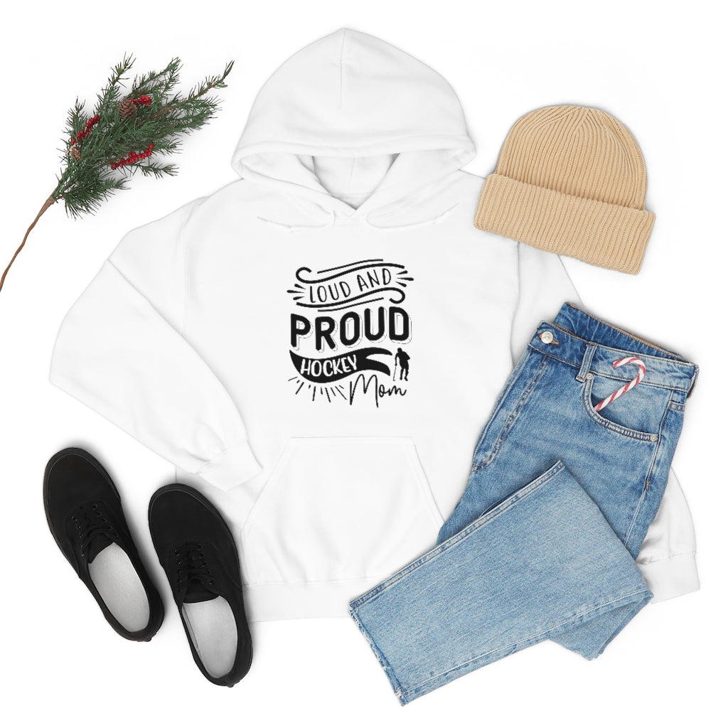 Loud and Proud Hockey Mom Gifts: Only Thing Tougher Than a Hockey Player Retro Vintage Unisex Heavy Blend Hooded Sweatshirt