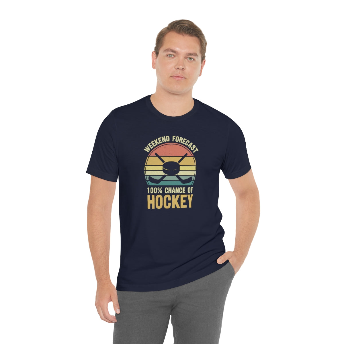 80's Retro Hockey Shirt | Vintage Eighties Hockey Gift For Men, Women & Kids Unisex Jersey Short Sleeve Tee, Hockey Mom, Hockey Dad