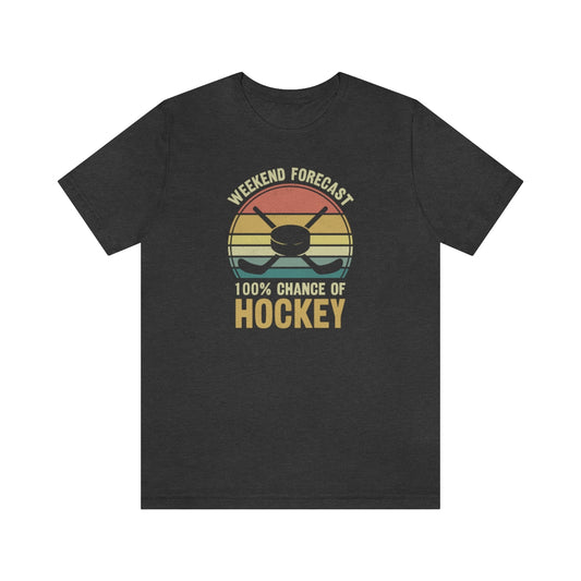 80's Retro Hockey Shirt | Vintage Eighties Hockey Gift For Men, Women & Kids Unisex Jersey Short Sleeve Tee, Hockey Mom, Hockey Dad