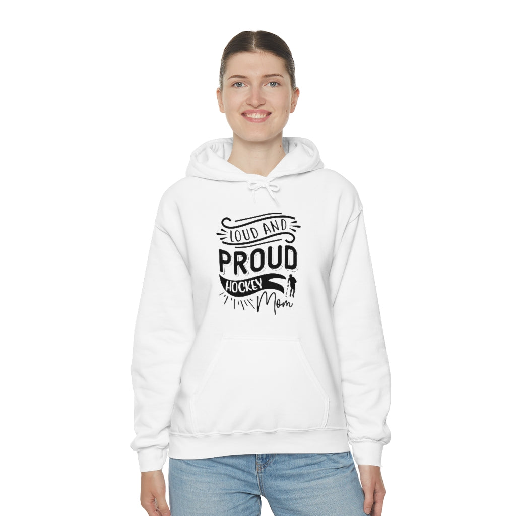 Loud and Proud Hockey Mom Gifts: Only Thing Tougher Than a Hockey Player Retro Vintage Unisex Heavy Blend Hooded Sweatshirt