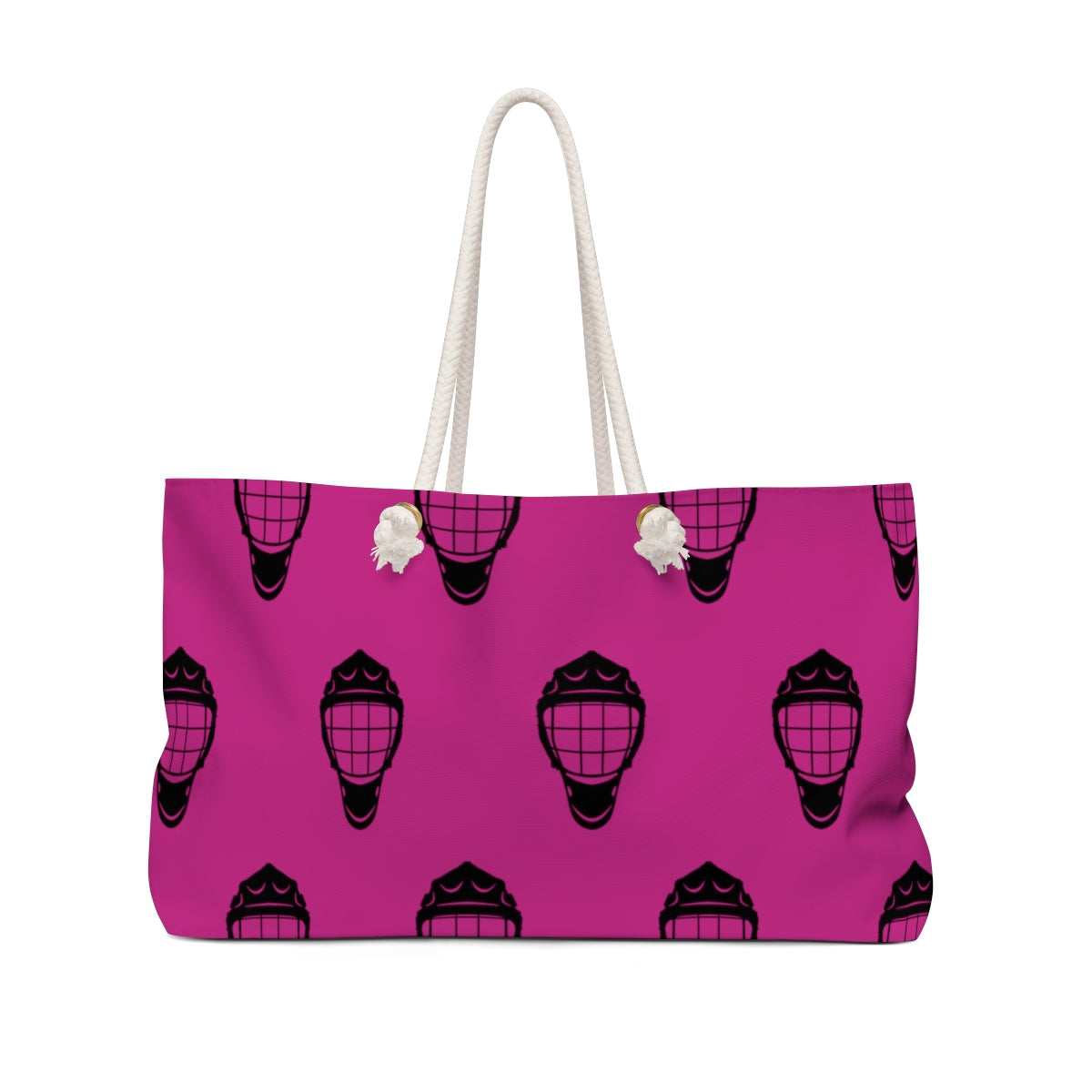 Hockey Weekender Bag: Goalie Mask Purse, Hockey Mom Gifts, Gifts for Hockey Mom, Team Mom Gifts, Hockey Bag, Hot Pink, Goalie Mom