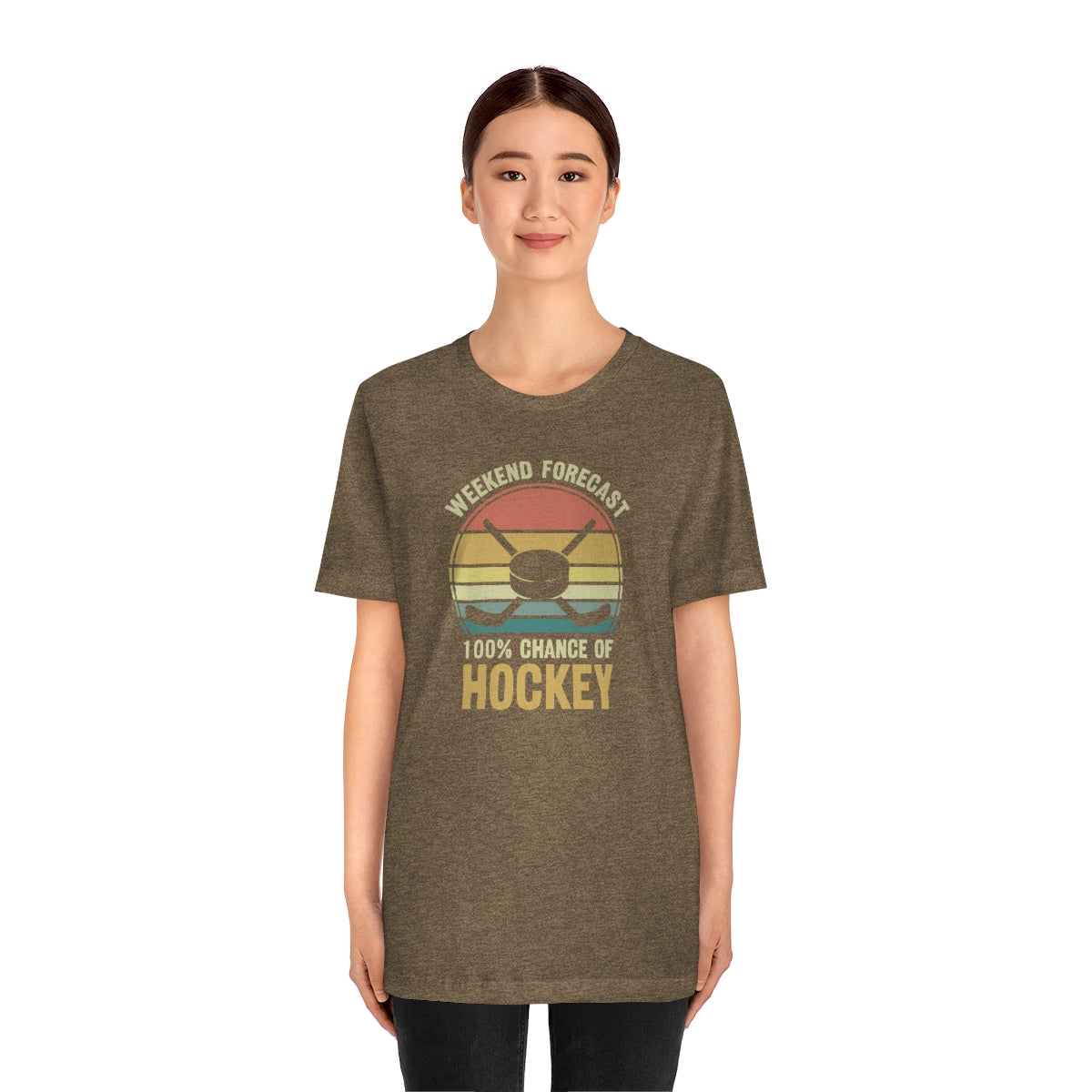 80's Retro Hockey Shirt | Vintage Eighties Hockey Gift For Men, Women & Kids Unisex Jersey Short Sleeve Tee, Hockey Mom, Hockey Dad