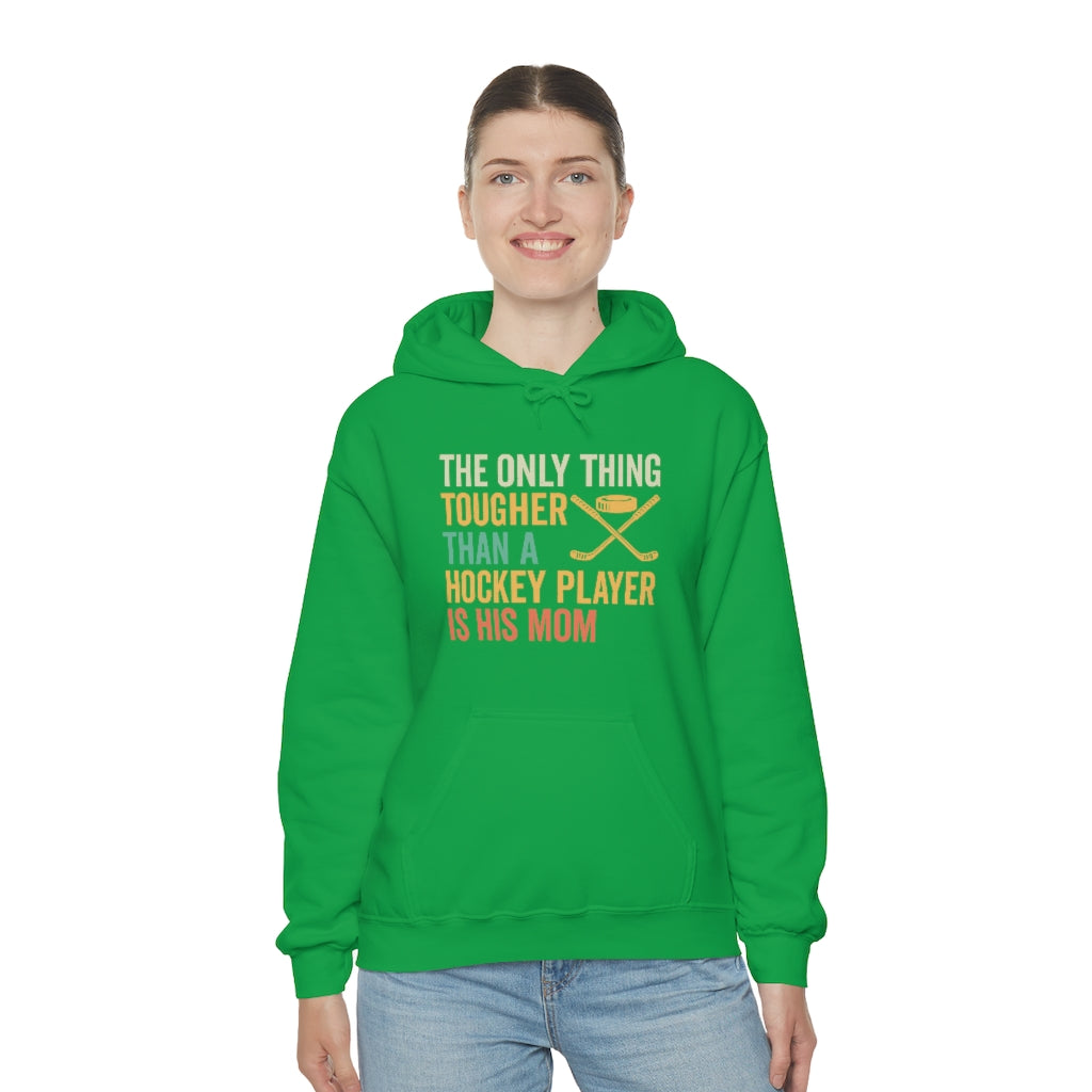 Hockey Mom Gifts: Only Thing Tougher Than a Hockey Player Retro Vintage Unisex Heavy Blend Hooded Sweatshirt