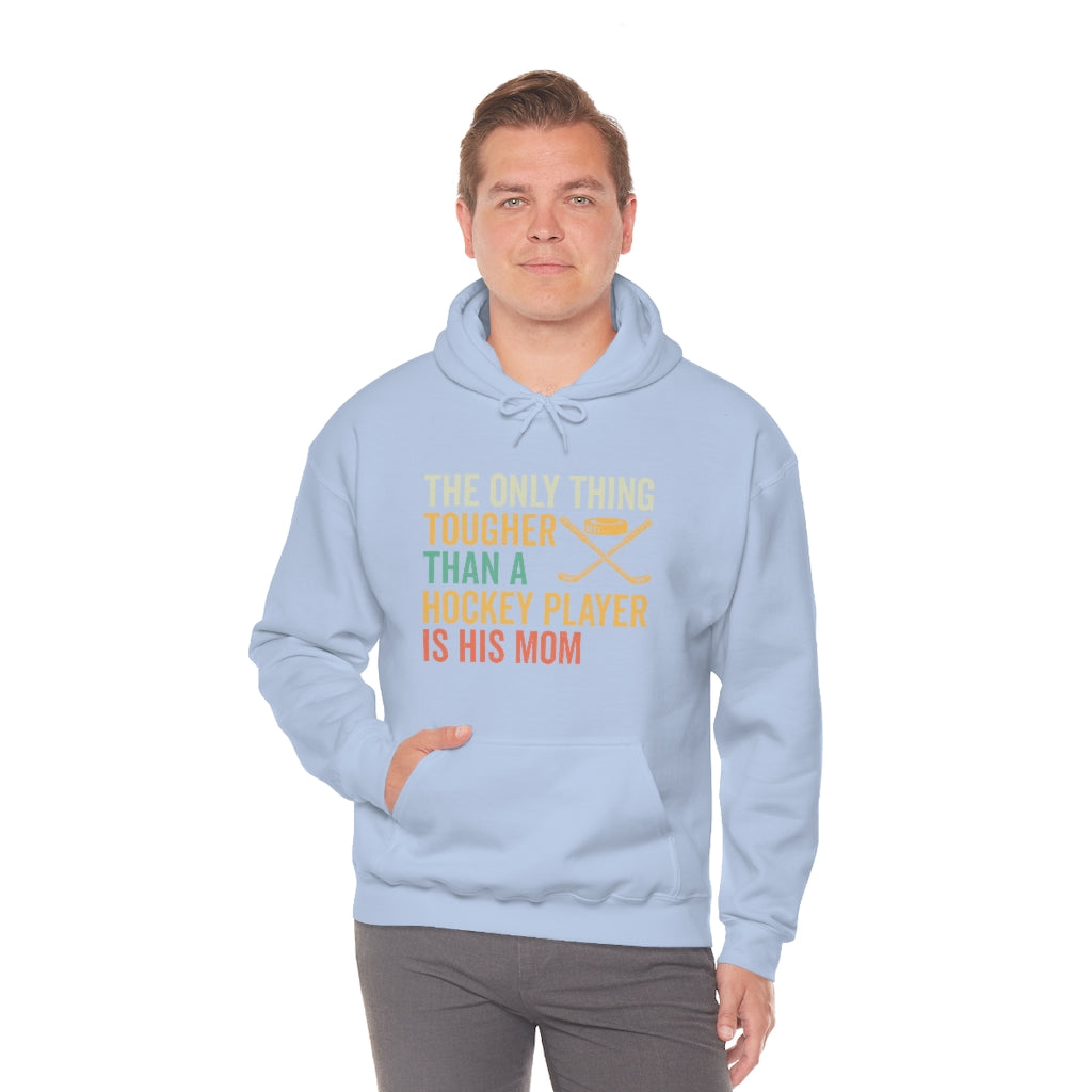 Hockey Mom Gifts: Only Thing Tougher Than a Hockey Player Retro Vintage Unisex Heavy Blend Hooded Sweatshirt