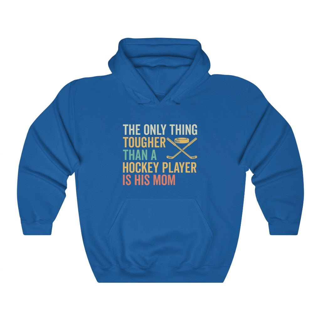 Hockey Mom Gifts: Only Thing Tougher Than a Hockey Player Retro Vintage Unisex Heavy Blend Hooded Sweatshirt