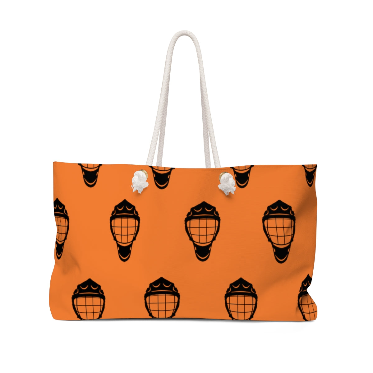 Hockey Weekender Bag: Goalie Mask Purse, Hockey Mom Gifts, Gifts for Hockey Mom, Team Mom Gifts, Hockey Bag, Orange, Flyers, Goalie Mom