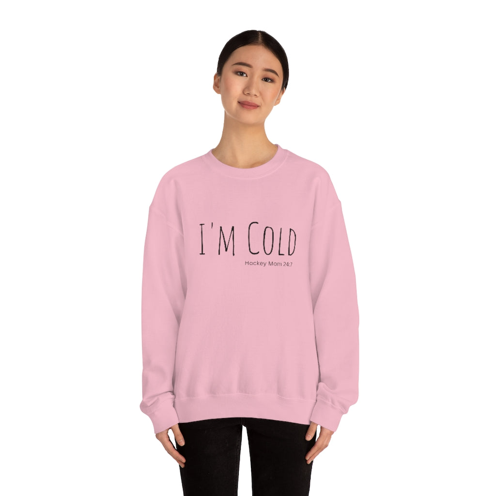 I'm Cold Hockey Mom 24:7 Funny Sweatshirt, Hockey Sweatshirt, Vintage, Women's Hockey Sweatshirt, Sports, Beer, Tailgating, Wine, NHL