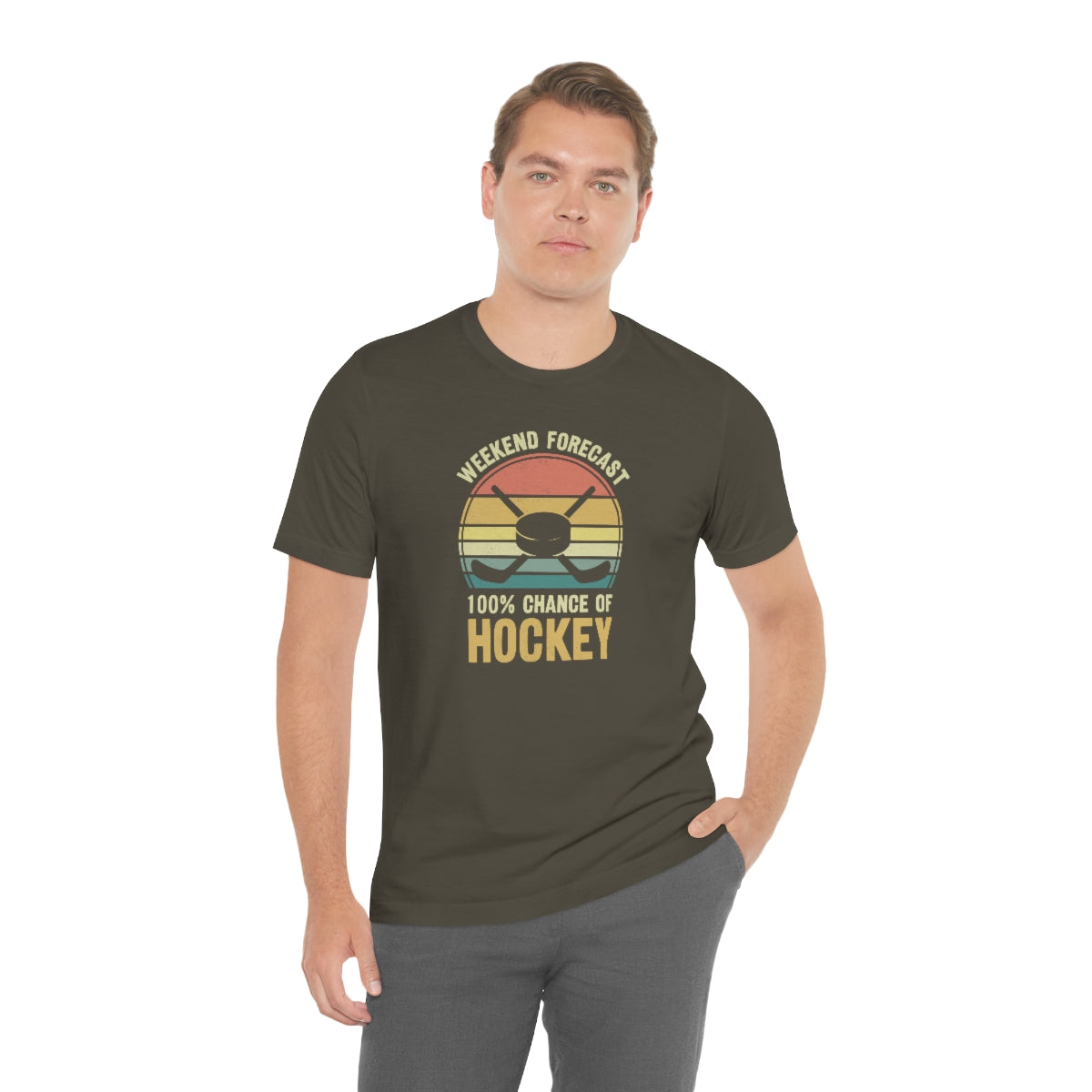 80's Retro Hockey Shirt | Vintage Eighties Hockey Gift For Men, Women & Kids Unisex Jersey Short Sleeve Tee, Hockey Mom, Hockey Dad