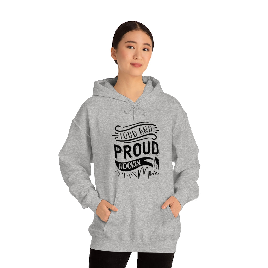 Loud and Proud Hockey Mom Gifts: Only Thing Tougher Than a Hockey Player Retro Vintage Unisex Heavy Blend Hooded Sweatshirt