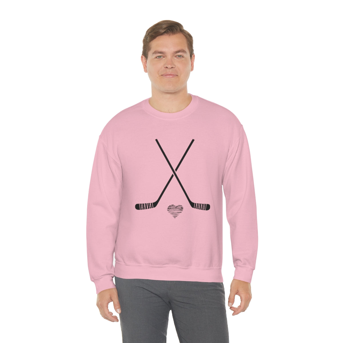 Hockey SweatShirt Heart Sticks | Hockey Mom Shirt | Hockey Sweatshirt | SweatShirt Women | Hockey Gifts | Sweaters for Women | Hockey Art