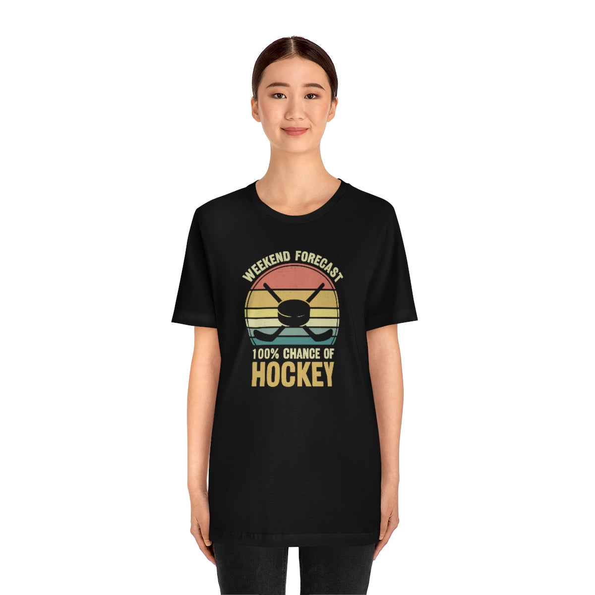 80's Retro Hockey Shirt | Vintage Eighties Hockey Gift For Men, Women & Kids Unisex Jersey Short Sleeve Tee, Hockey Mom, Hockey Dad