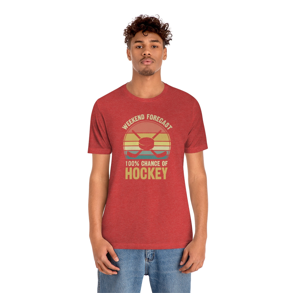 80's Retro Hockey Shirt | Vintage Eighties Hockey Gift For Men, Women & Kids Unisex Jersey Short Sleeve Tee, Hockey Mom, Hockey Dad