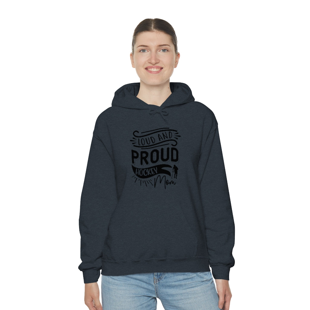 Loud and Proud Hockey Mom Gifts: Only Thing Tougher Than a Hockey Player Retro Vintage Unisex Heavy Blend Hooded Sweatshirt