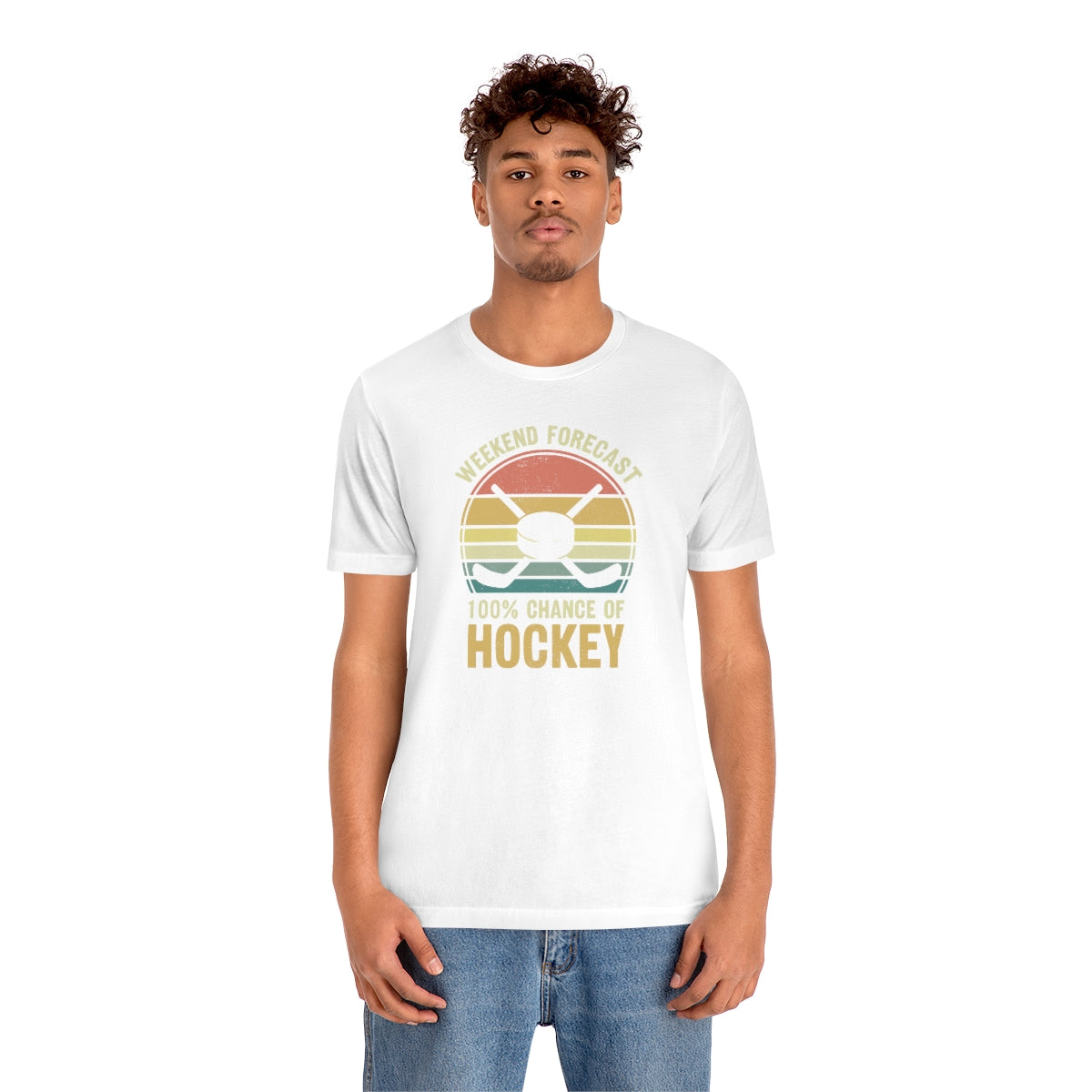 80's Retro Hockey Shirt | Vintage Eighties Hockey Gift For Men, Women & Kids Unisex Jersey Short Sleeve Tee, Hockey Mom, Hockey Dad