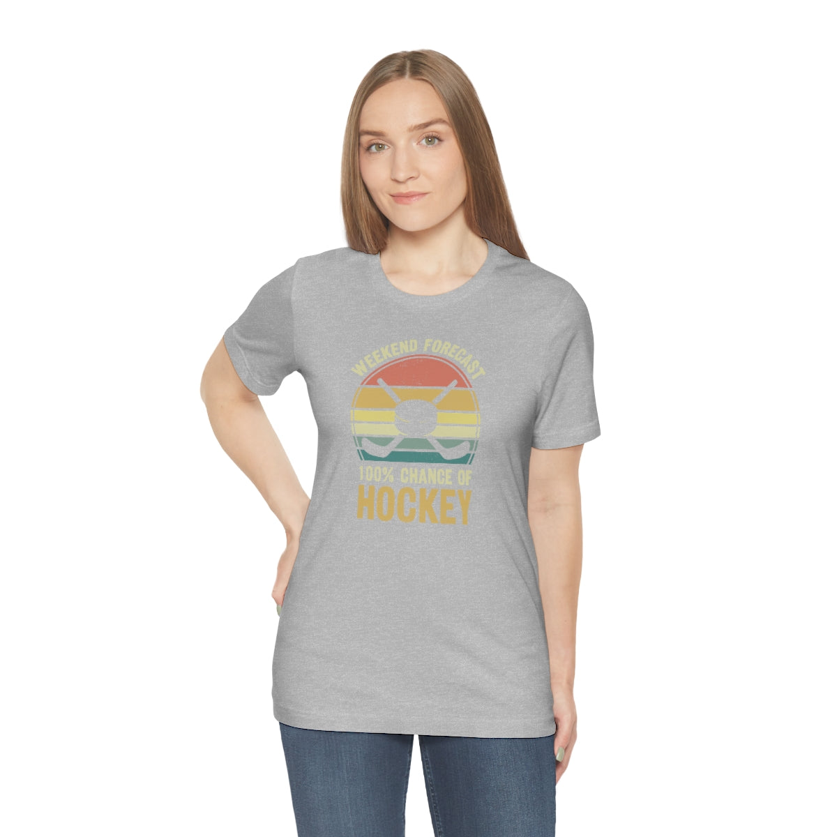 80's Retro Hockey Shirt | Vintage Eighties Hockey Gift For Men, Women & Kids Unisex Jersey Short Sleeve Tee, Hockey Mom, Hockey Dad