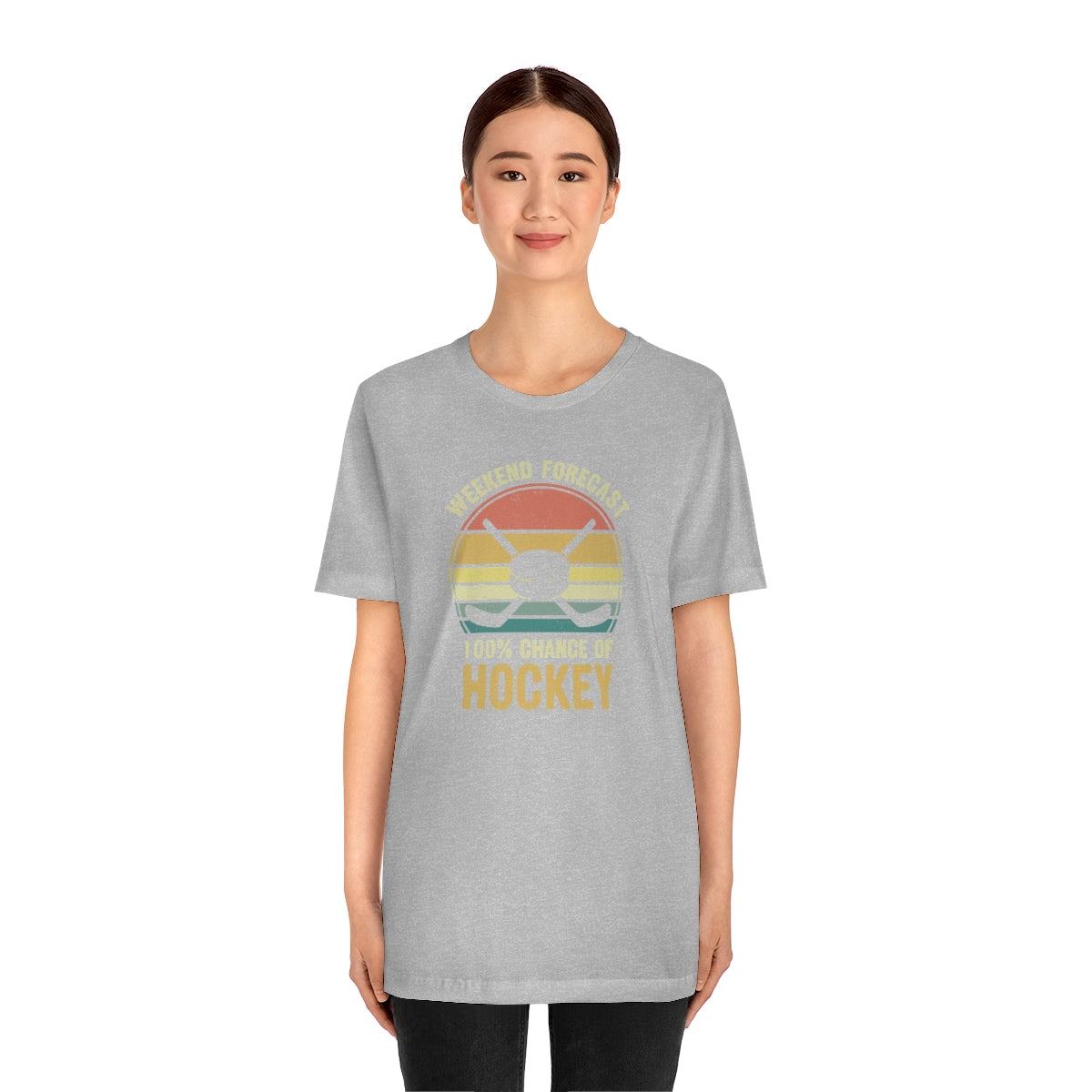 80's Retro Hockey Shirt | Vintage Eighties Hockey Gift For Men, Women & Kids Unisex Jersey Short Sleeve Tee, Hockey Mom, Hockey Dad